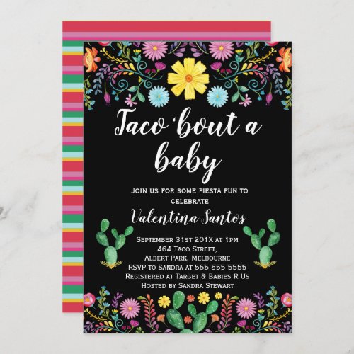 Mexican Fiesta Baby Shower Invitation