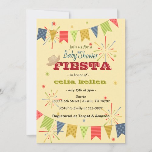 Mexican Fiesta Baby Shower Invitation