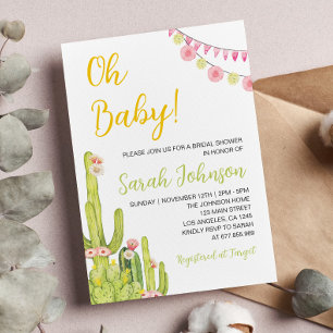 Mexican Fiesta Baby Shower Invitation