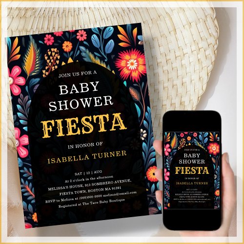  Mexican Fiesta Baby Shower Invitation