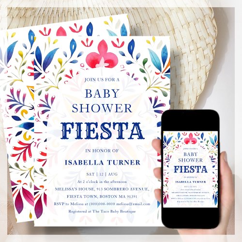 Mexican Fiesta Baby Shower Invitation