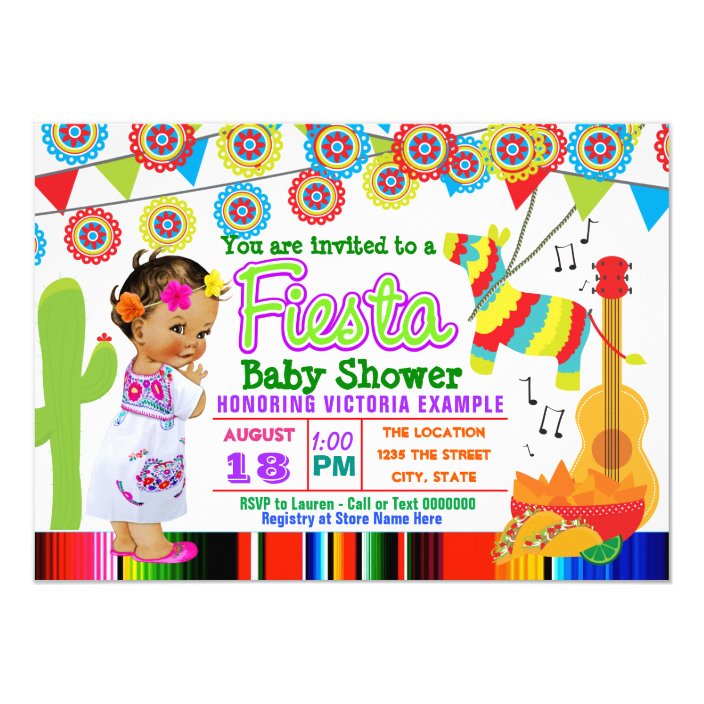 mexican themed baby shower invitations