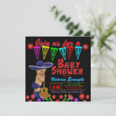 Mexican Fiesta Baby Shower Invitations (Standing Front)