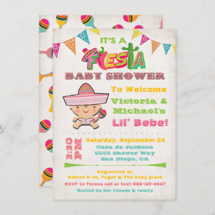 Mexican Fiesta Baby Shower Invitations