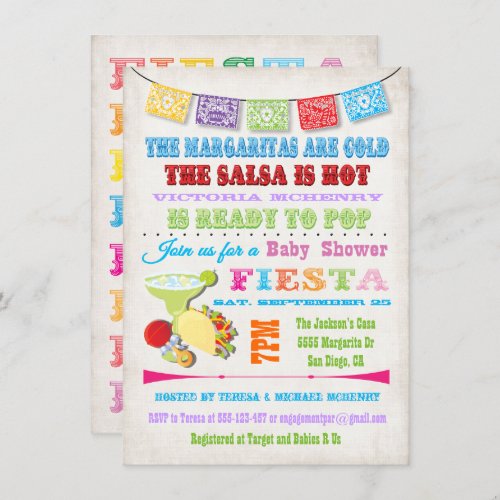 Mexican Fiesta Baby Shower invitations