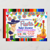 Mexican Fiesta Baby Shower Invitations Baby Boy (Front/Back)
