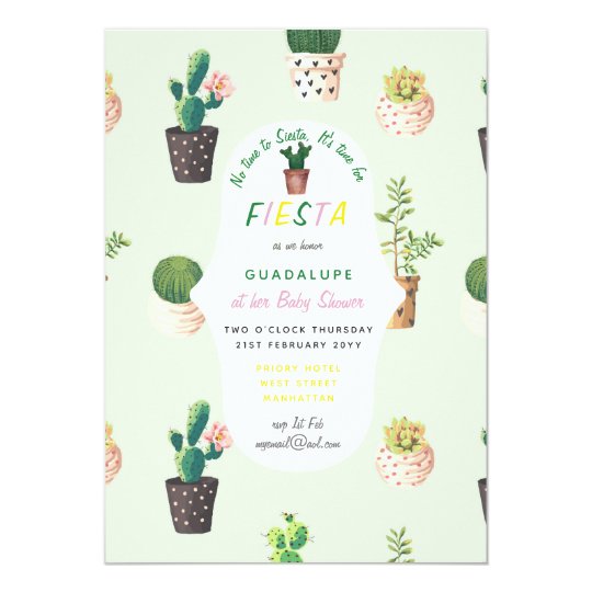 Mexican Fiesta Baby Shower Invite Cacti Succulents Zazzle Com Mexican Fiesta Baby Shower Invite Cacti Succulents Zazzle Com