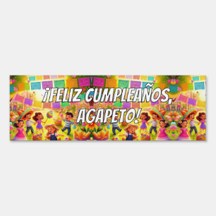 Mexican Fiesta Background Customizable Text Sign