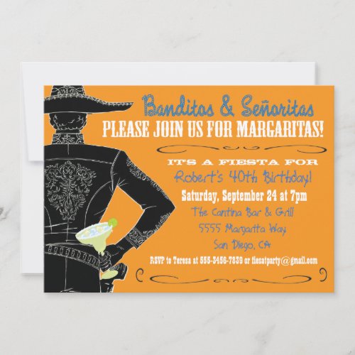 Mexican Fiesta Banditos, Senoritas &amp; Margaritas Personalized Announcements