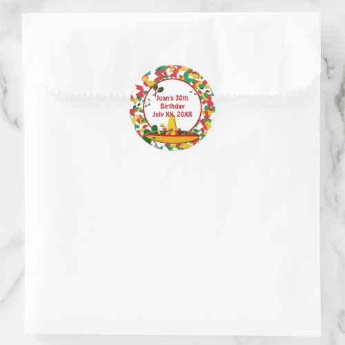 Mexican Fiesta Birthday any occassion Amigos  Classic Round Sticker