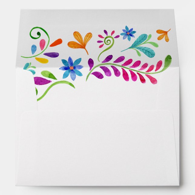 Mexican Fiesta Birthday Invitation Envelope (Back (Bottom))