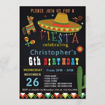 Mexican Fiesta Birthday Invitation | Fiesta Party by NellysPrint at Zazzle