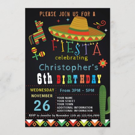 Mexican Fiesta Birthday Invitation | Fiesta Party