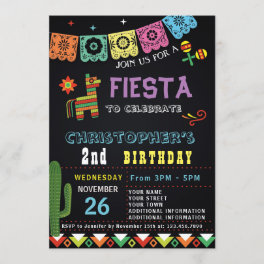 MEXICAN FIESTA BIRTHDAY INVITATION FIESTA PARTY
