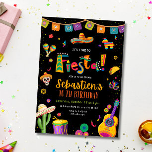 Mexican Fiesta Birthday Invitation, Kids Birthday Invitation