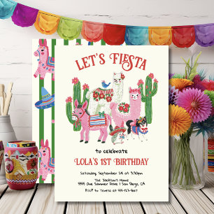 Mexican Fiesta Birthday Party Animals Invitation