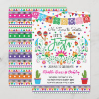 Mexican Fiesta Birthday Party Cactus Invitation