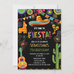 Mexican Fiesta Birthday Party Invitation