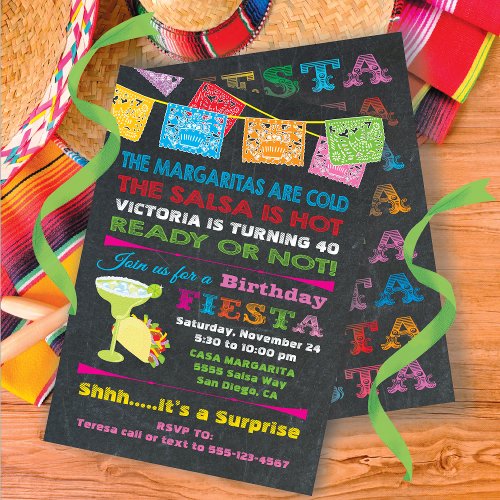 Mexican Fiesta Birthday Party Invitation