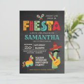 Mexican Fiesta Birthday Party Invitation (Standing Front)