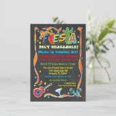 Mexican Fiesta Birthday Party Invitation (Standing Front)