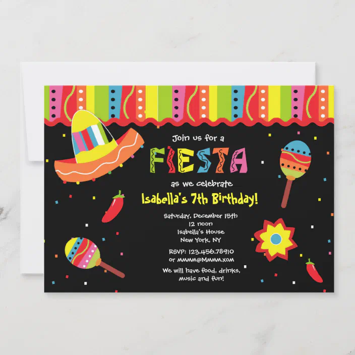 mexican birthday party invitations