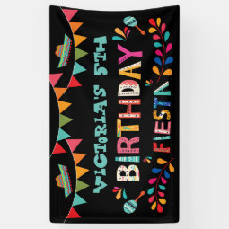 Mexican Fiesta Birthday Party Sign Banner | Zazzle