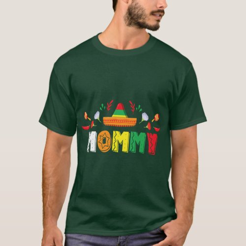 Mexican Fiesta Birthday Party Theme Mommy Matching T_Shirt