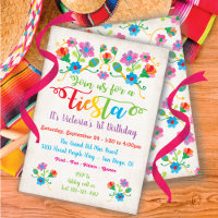 Mexican Fiesta Birthday Party with embroidery