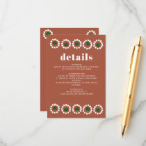 Mexican Fiesta Boho Barro Wedding Enclosure Card