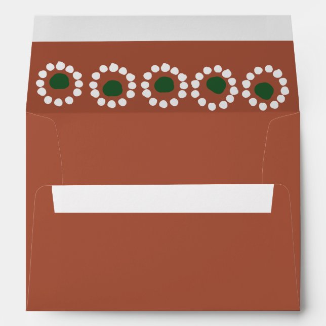 Mexican Fiesta Boho Barro Wedding Envelope (Back (Bottom))