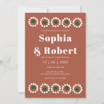 Mexican Fiesta Boho Barro Wedding Invitation