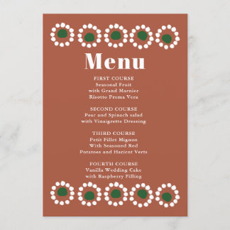 Mexican Fiesta Boho Barro Wedding Menu