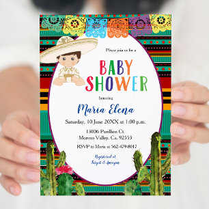 Mexican Fiesta Boy Baby Shower Invitation