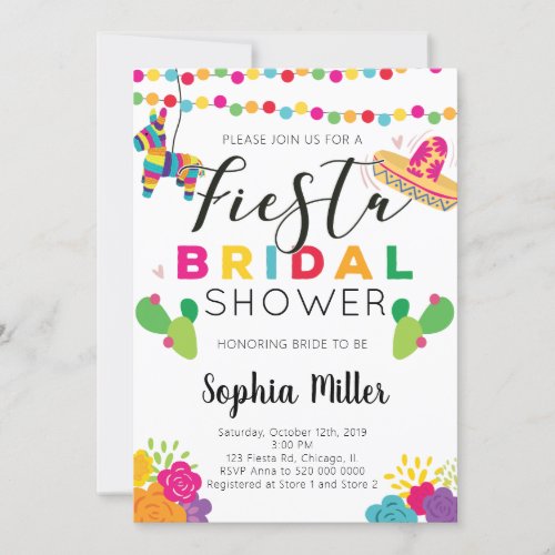 Mexican Fiesta Bridal Shower Invitation