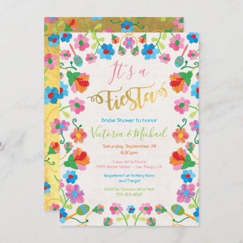 Mexican Fiesta Bridal Shower Invitations