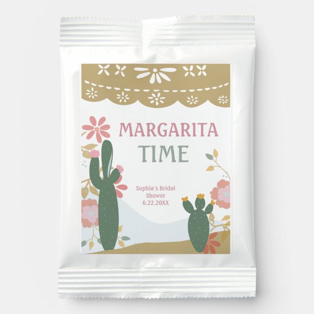 Mexican Fiesta Bridal Shower Margarita Drink Mix (Front)