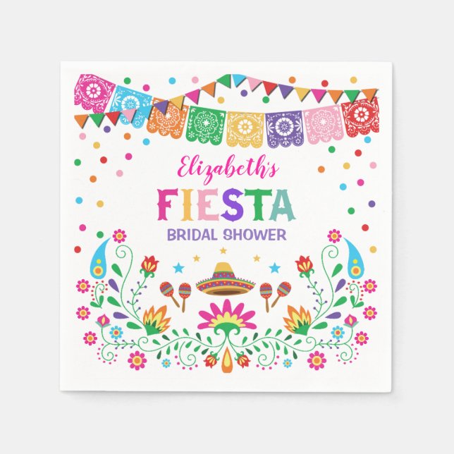 Mexican Fiesta Bridal Shower Nacho Average Party Napkins (Front)