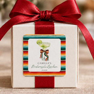 Mexican Fiesta Bridesmaids Luncheon Favor Sticker