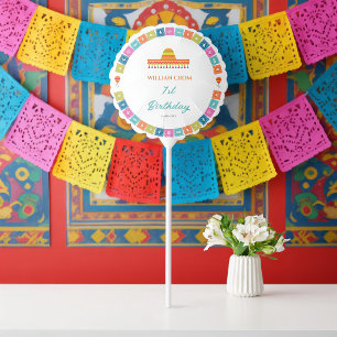 Mexican Fiesta Cactus 1st Year Birthday Balloon