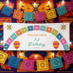 Mexican Fiesta Cactus 1st Year Birthday Welcome Banner