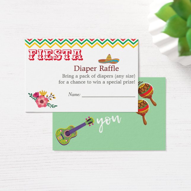 Mexican Fiesta Charming Baby Shower Diaper Raffle (Desk)