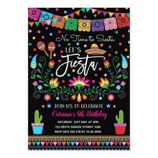 Mexican Fiesta Cinco De Mayo Birthday Party Invite