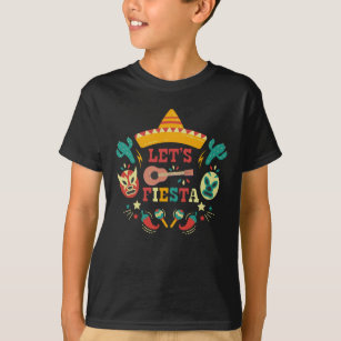 Happy Cinco de Mayo Mexican Fiesta Holiday in Red and Green Kids T-Shirt