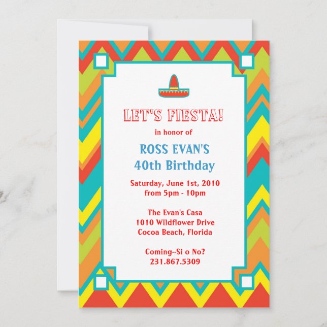 Mexican Fiesta Cinco De Mayo Invitation (Front)