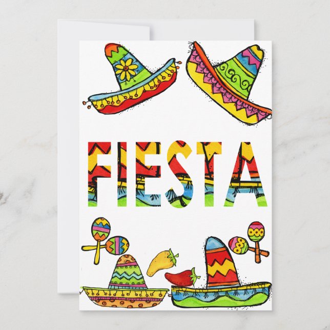 Mexican Fiesta Cinco de Mayo Invitations (Front)