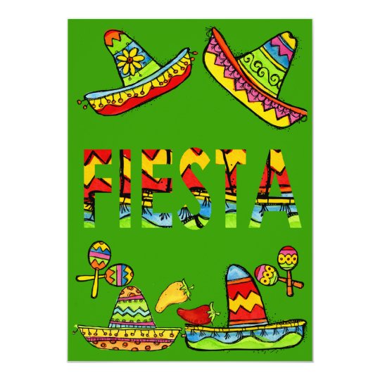 Mexican Fiesta Cinco De Mayo Invitations Green Zazzle