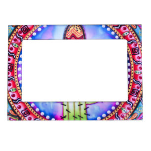 Mexican Fiesta Cinco de Mayo Sombrero Hat Blue Red Magnetic Frame
