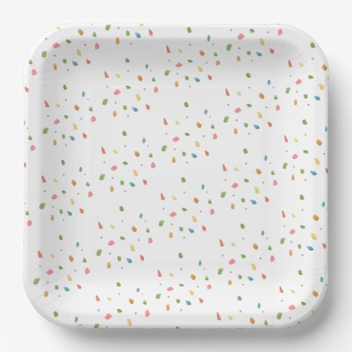 Mexican Fiesta Colorful Confetti Baby Shower Paper Plates