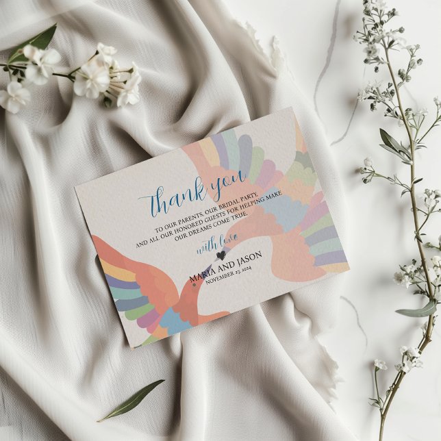 Mexican Fiesta Colorful Floral Modern Boda Wedding Thank You Card (Mexican Fiesta Colorful Floral Modern Boda Wedding Thank You Card)